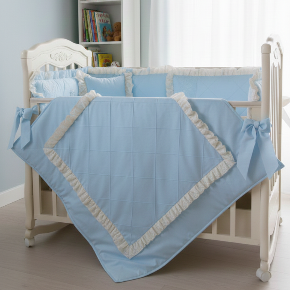 Premium Baby Ruffled Crib Bedding Set