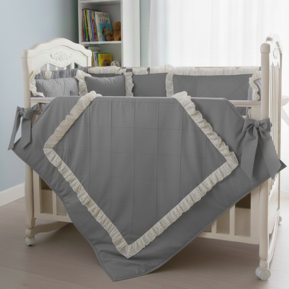 Premium Baby Ruffled Crib Bedding Set