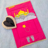 Mosque on Cloud Design Kids Prayer Mat Set