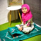 Elegant Silk Prayer Mat with Quran Cover