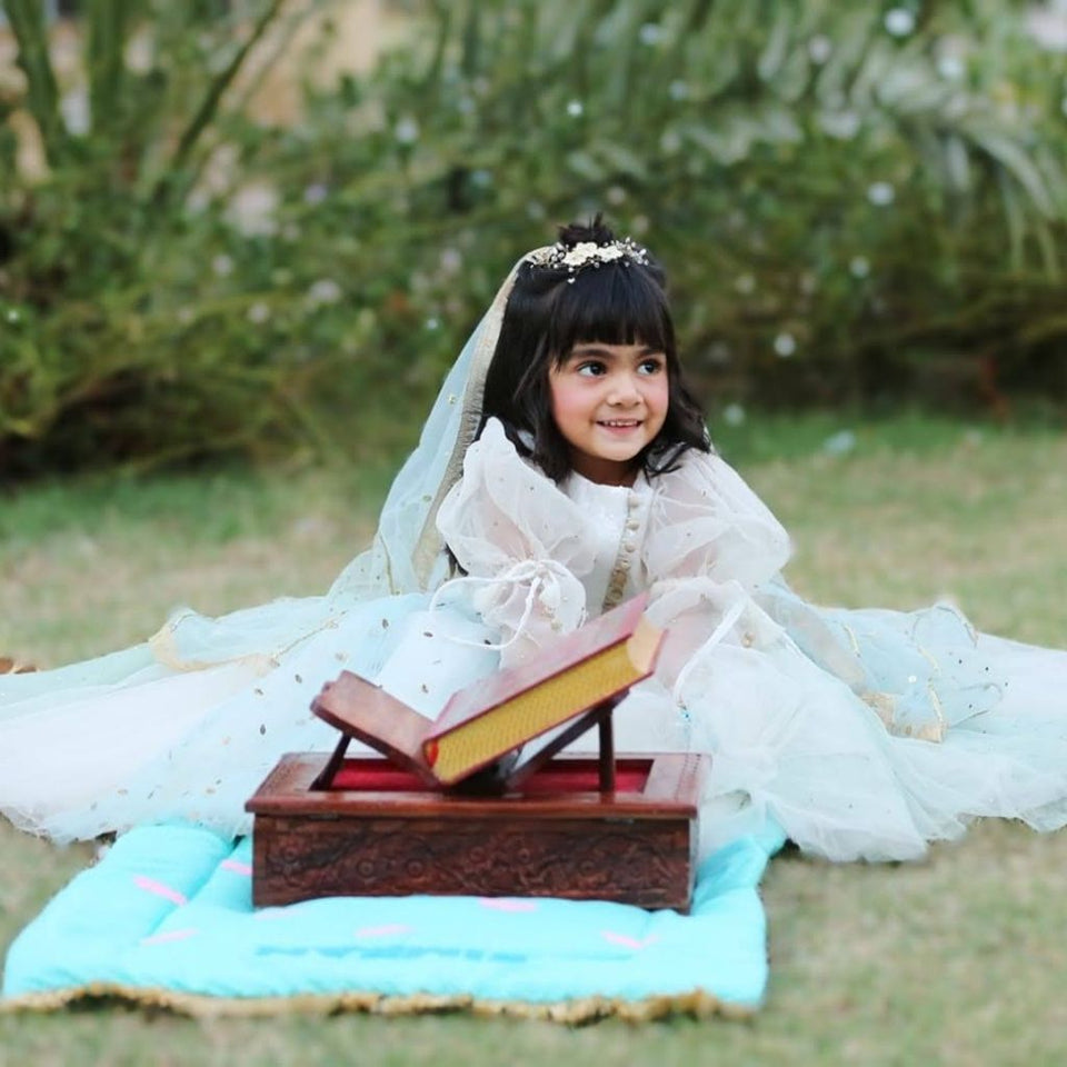 Hand-Crafted Sea Green Prayer Mat