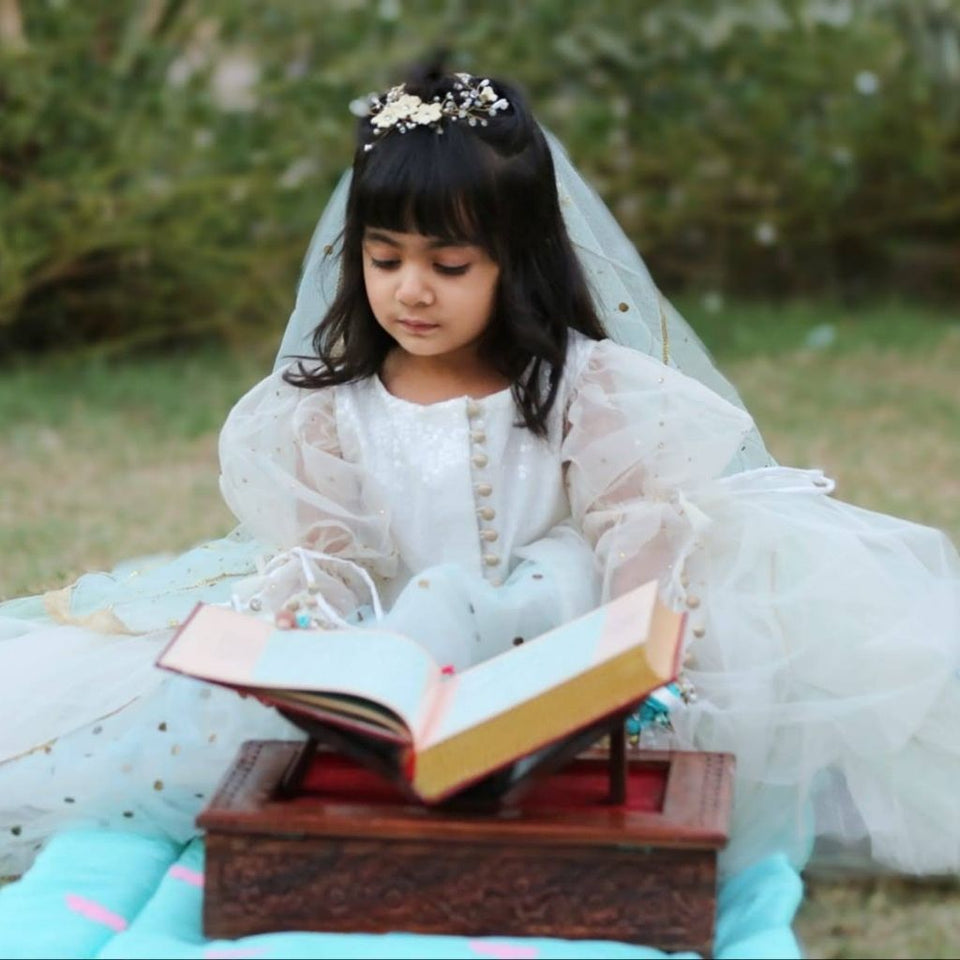 Hand-Crafted Sea Green Prayer Mat