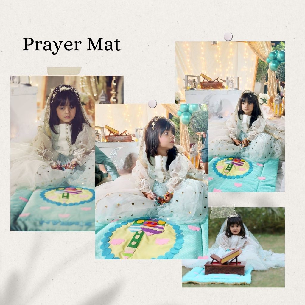 Hand-Crafted Sea Green Prayer Mat