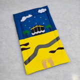 Hand Crafted Kids Prayer Mat with Footprint Guide