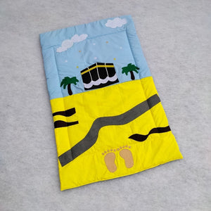 Hand Crafted Kids Prayer Mat with Footprint Guide