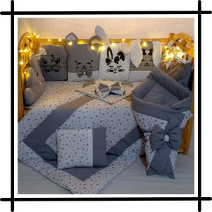 Animal Crib Set With Carry Nest