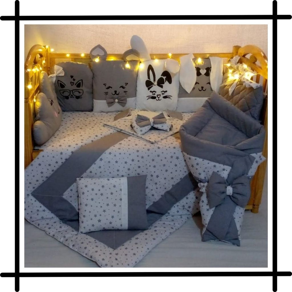 Animal Crib Set With Carry Nest