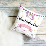 Custom Printed Birth Announcement Pillow