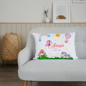 Magical Unicorn Girl Personalized Pillow