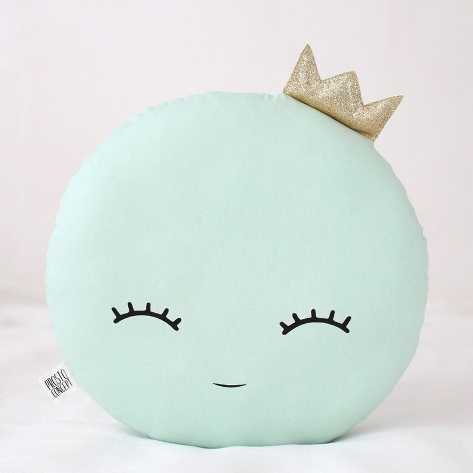 Full Moon Pillow with Glitter Crown
