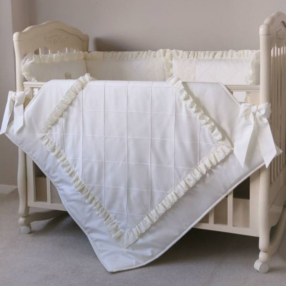 Elegant White Cot Set