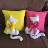 Soft Plush Cat Decor Pillow