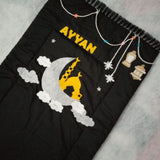 Personalized Kids Prayer Mat – Moon & Lantern Design