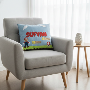 Super Mario Kids Pillow with Name