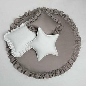 Round Floor Mat with Pillows