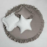 Round Floor Mat with Pillows