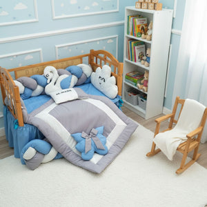 Dreamy Cloud & Braided Bumper Crib Set