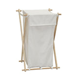Laundry Hamper with Wood X Frame