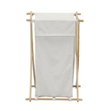 Laundry Hamper with Wood X Frame