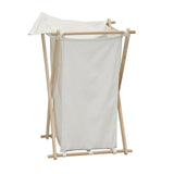 Laundry Hamper with Wood X Frame