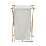 Laundry Hamper with Wood X Frame