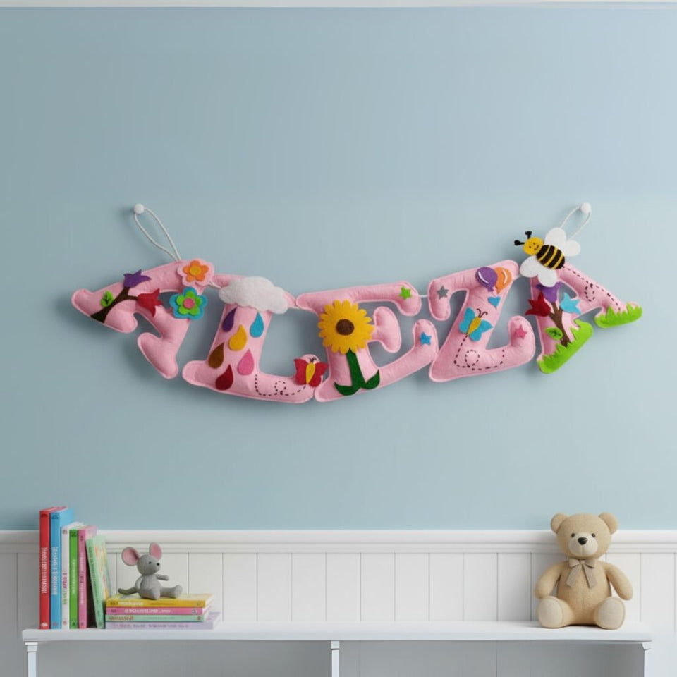 Flower Theme Name Hanging