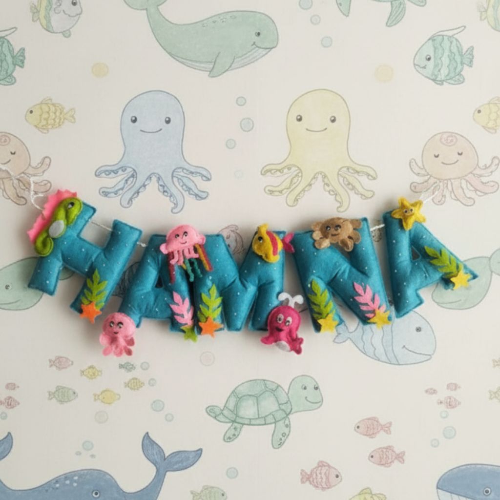 Under the Sea Felt Name Banner