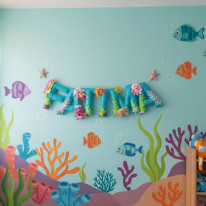 Personalized Underwater Theme Name Hanging