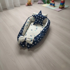 Navy Star & Sail Snuggle Bed Set