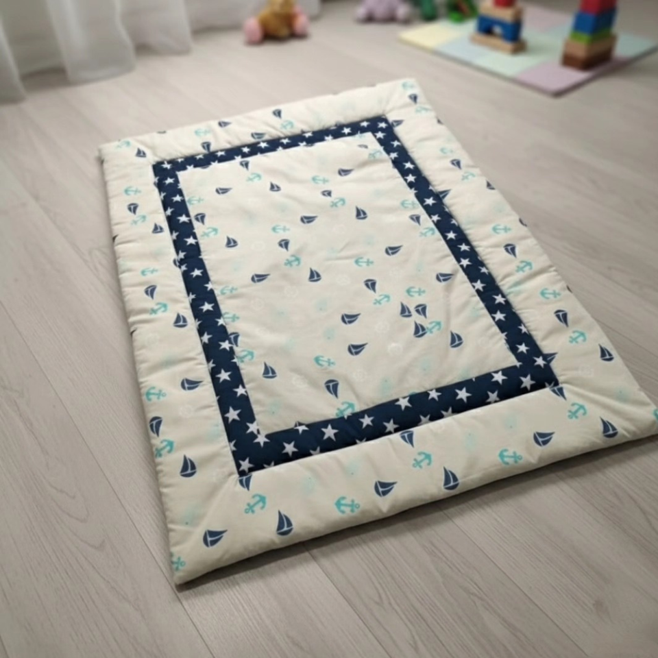 Navy Star & Sail Snuggle Bed Set