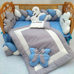 Dreamy Cloud & Braided Bumper Crib Set