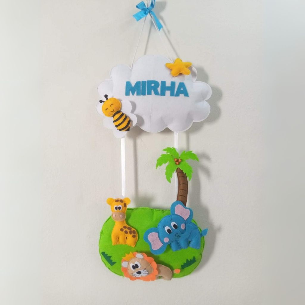 Wall Hanging with Jungle Animal Theme